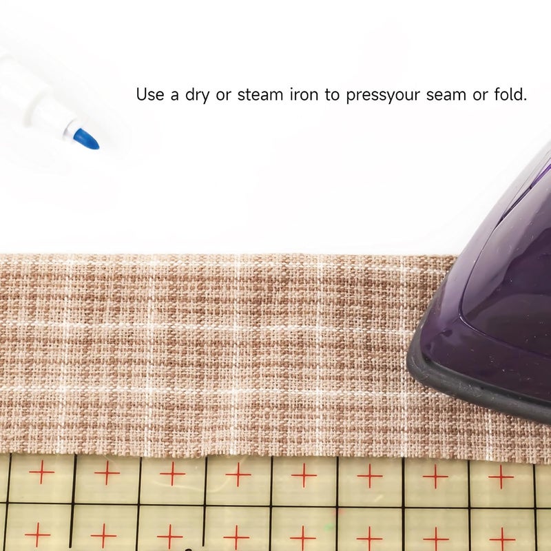 KEARING Metric Hot Hem Ruler for Sewing, Patented Heat Resistant Non-Slip Hot Ironing Ruler for Measure, Mark, Fold, Press with Dry or Steam Iron, 20 x 10CM - Image 5
